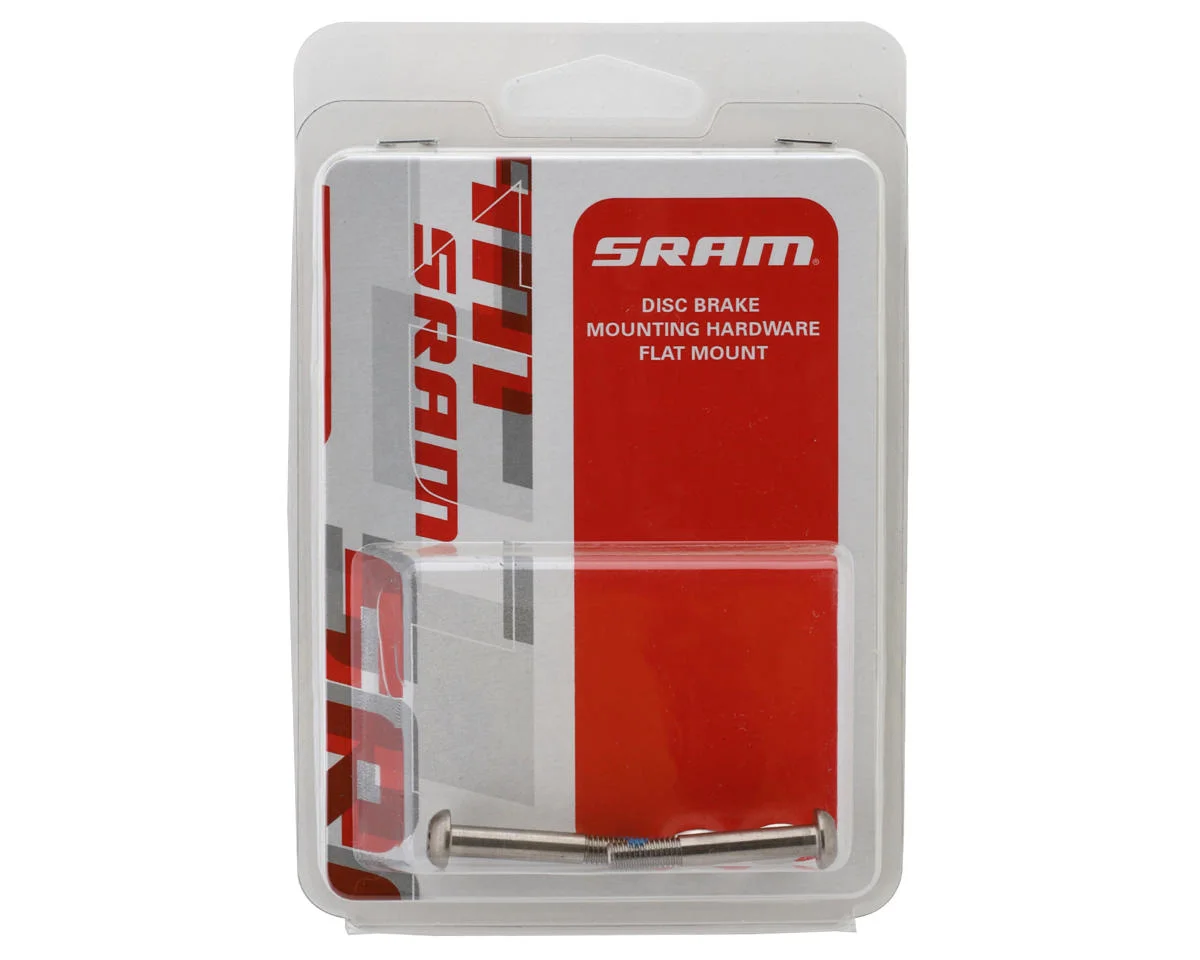 SRAM & Avid Flat Mount Caliper Bracket Bolts (Silver) (T25) (Pair) (32mm) (Titanium) - view 2